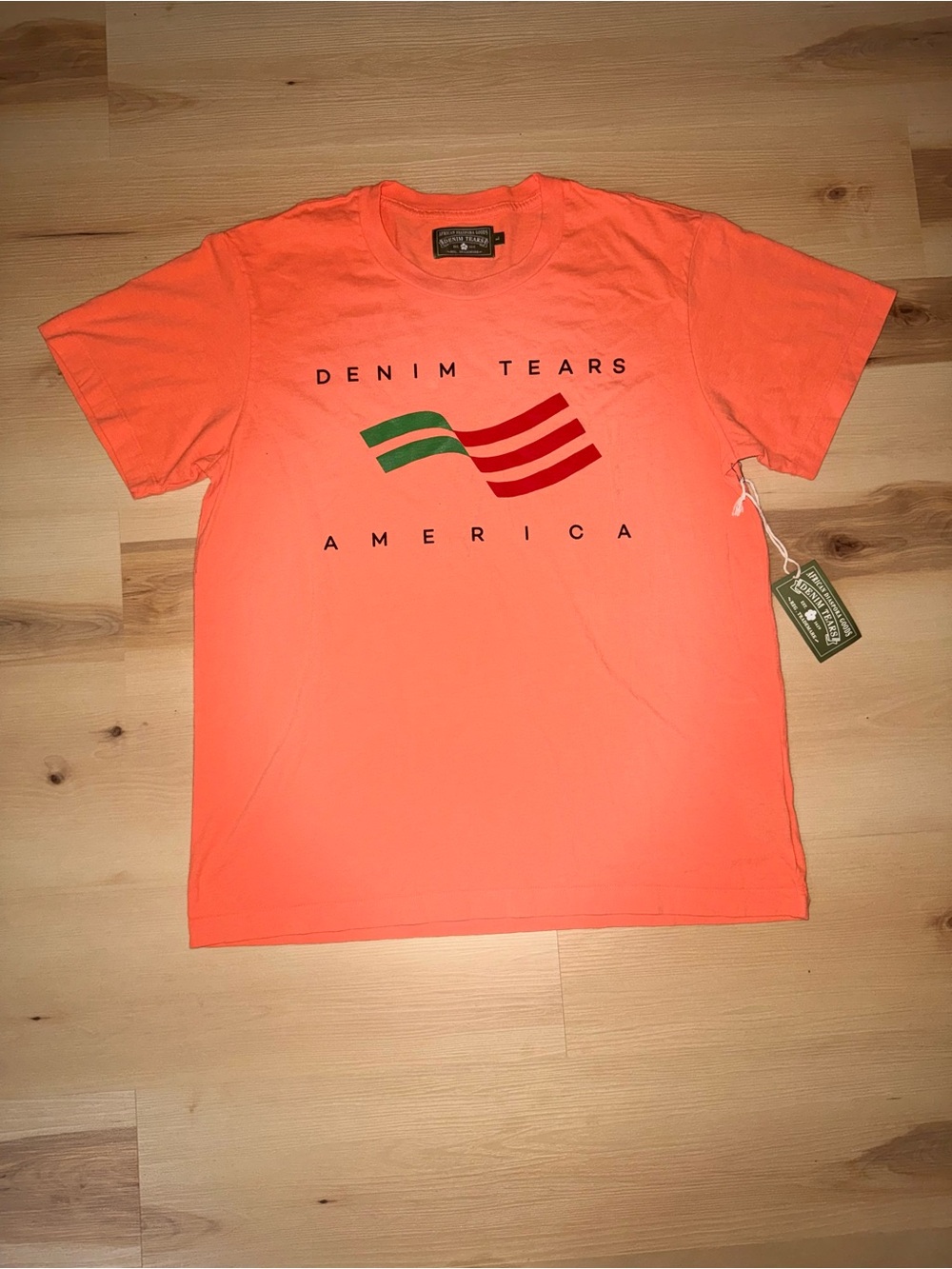 Denim Tears America Tee - Neon Orange